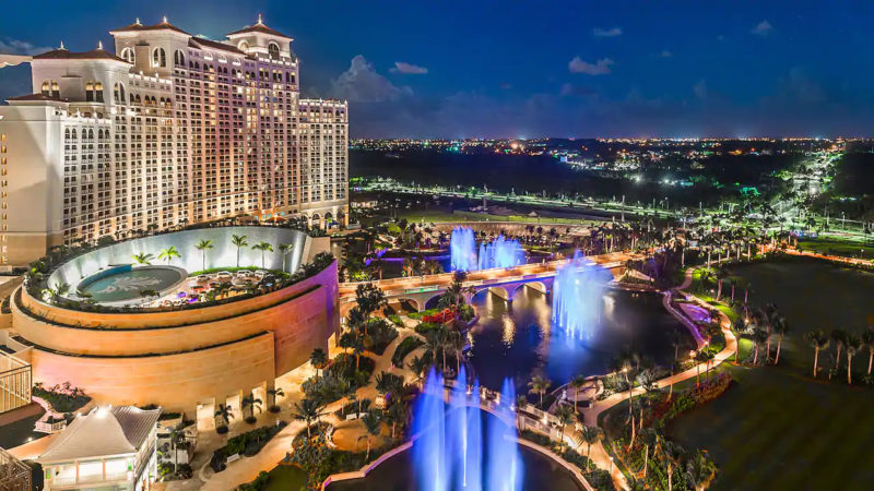 Grand Hyatt Baha Mar Hotel Review Meko Valentino Travel   Assets Hyatt Com Grand Hyatt Baha Mar P291 East Tower Exterior View Waterfall.16x9 800x450 