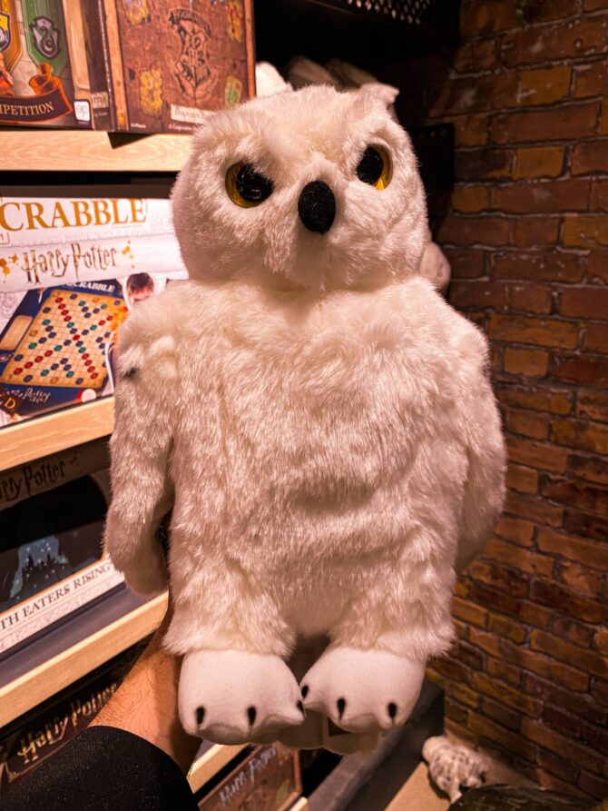 Harry Potter Store NY - Hedwig Owl Puppet - Magical Creatures Plush Toys and Games Shop