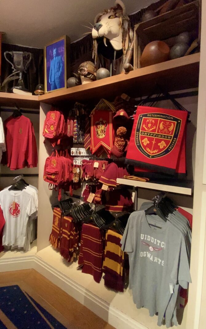 Harry Potter Store NY - House Celebration Area - Gryffindor Merch