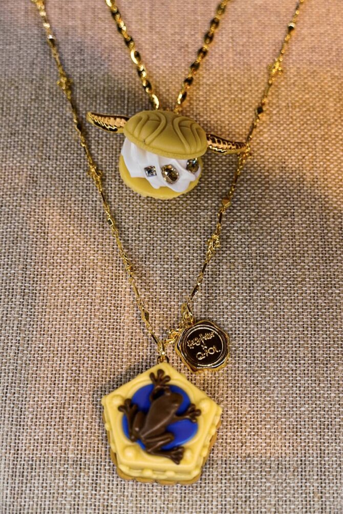 Harry Potter Store New York - Jewelry Shop - Chocolate Frog Necklace - Golden Snitch Necklace