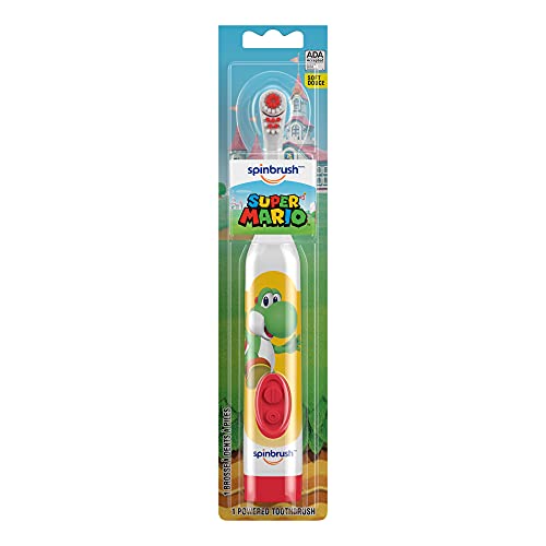 Super Mario Kid’s Spinbrush Electric Battery Toothbrush, Soft