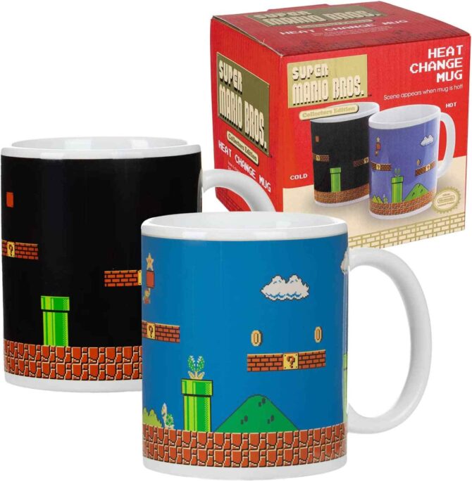 Paladone Super Mario Brothers Heat Changing Ceramic Coffee Mug - Collectors Edition