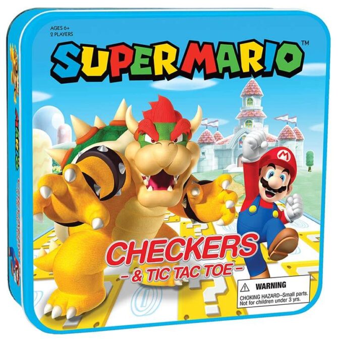 Super Mario Checkers & Tic-Tac-Toe Collector's Game Set USAOPOLY