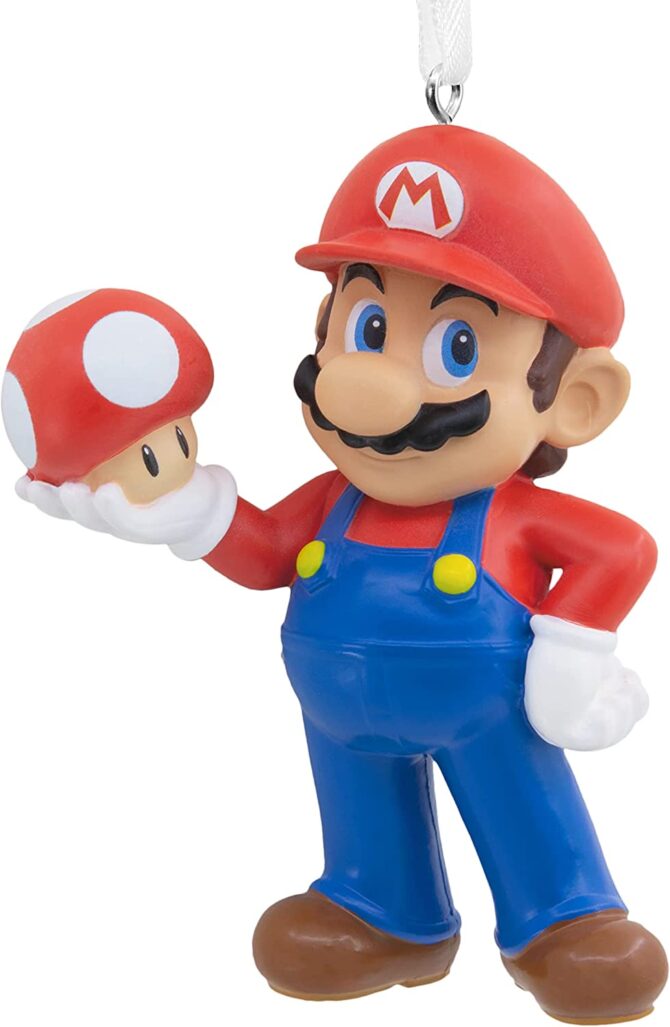 Hallmark Nintendo Super Mario with Super Mushroom Christmas Ornament