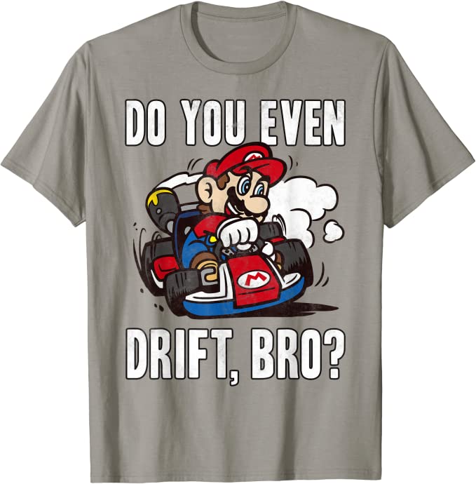 Nintendo Mario Kart Do You Even Drift Bro Graphic T-Shirt