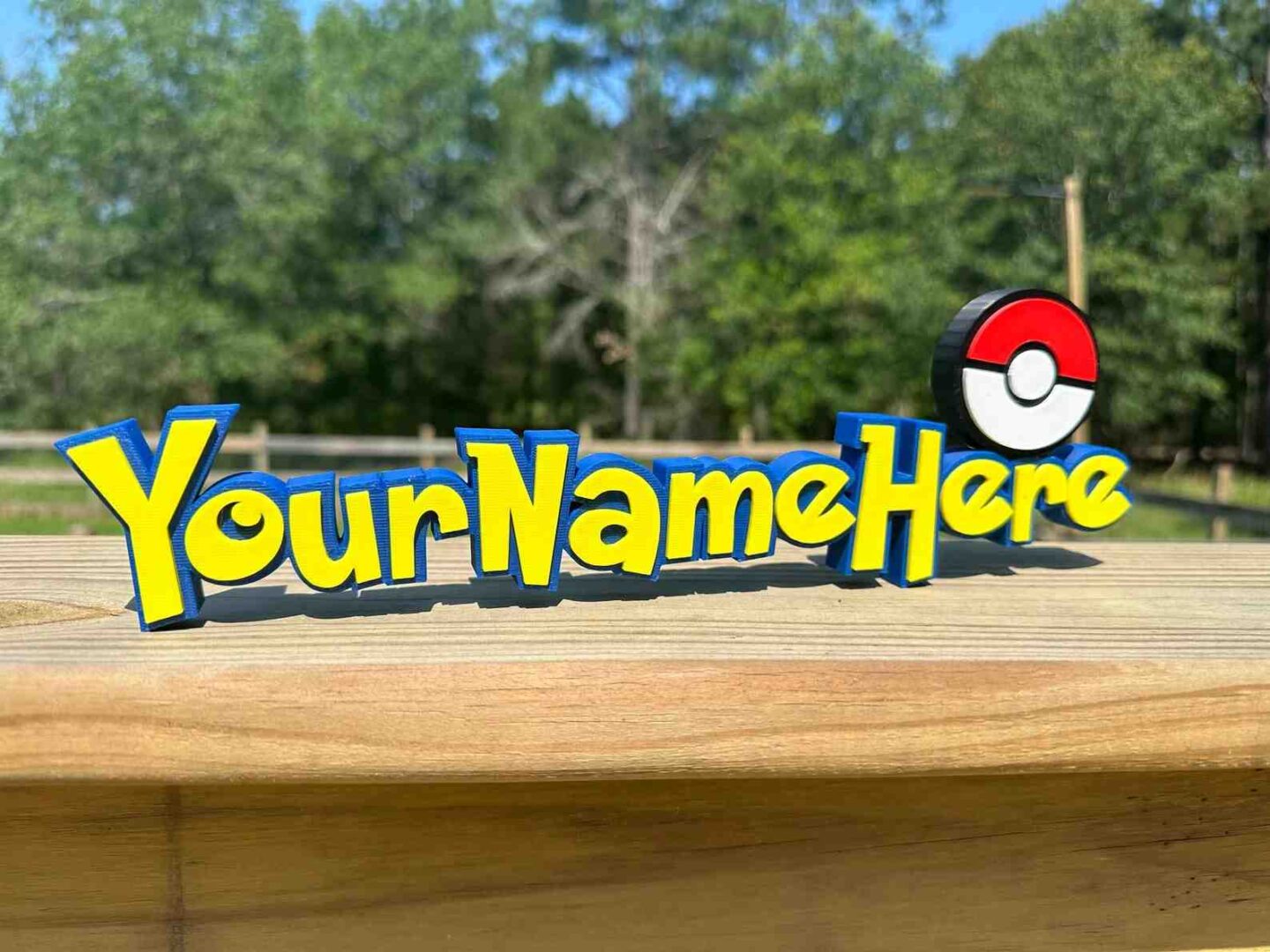 Pokemon Custom Name 3D Sign Personalize