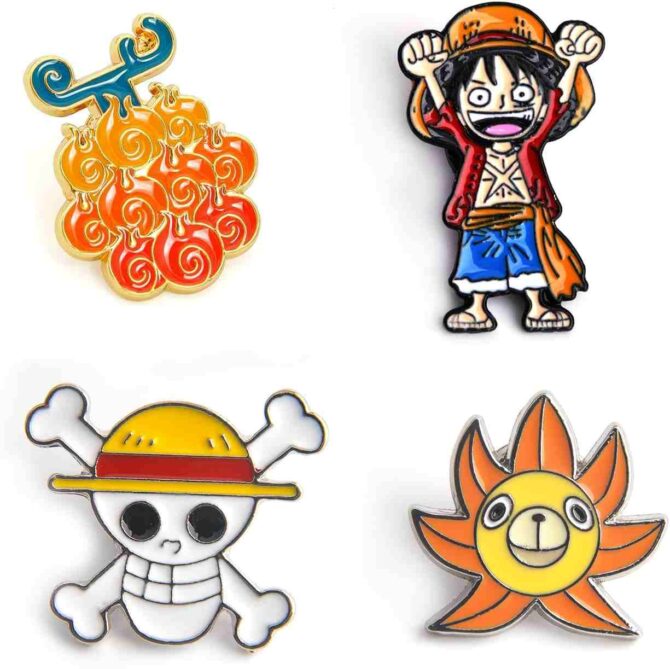 One Piece Enamel Pins Monkey D Luffy Jolly Roger