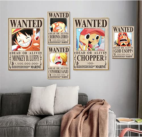 One Piece Wanted Wall Posters Monkey D Luffy