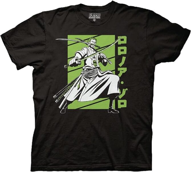 Ripple Junction One Piece Men's Short Sleeve T-Shirt Roronoa Zoro