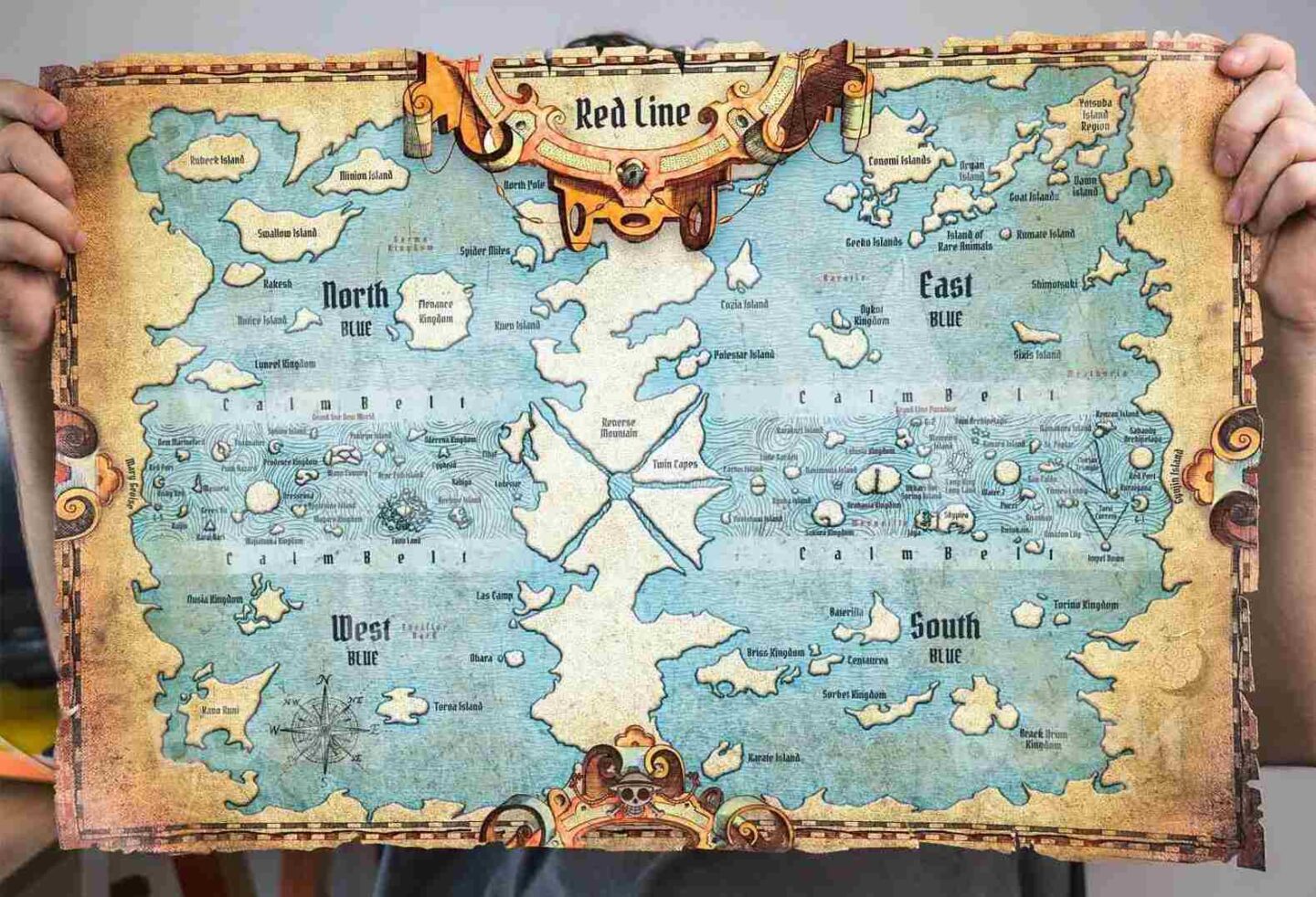 One Piece Canvas World Map