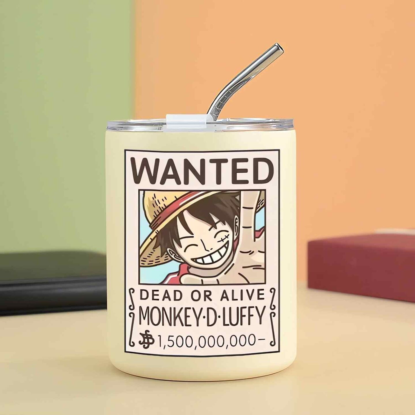 One Piece Stainless Steel Coffee Mug Luffy Wanted