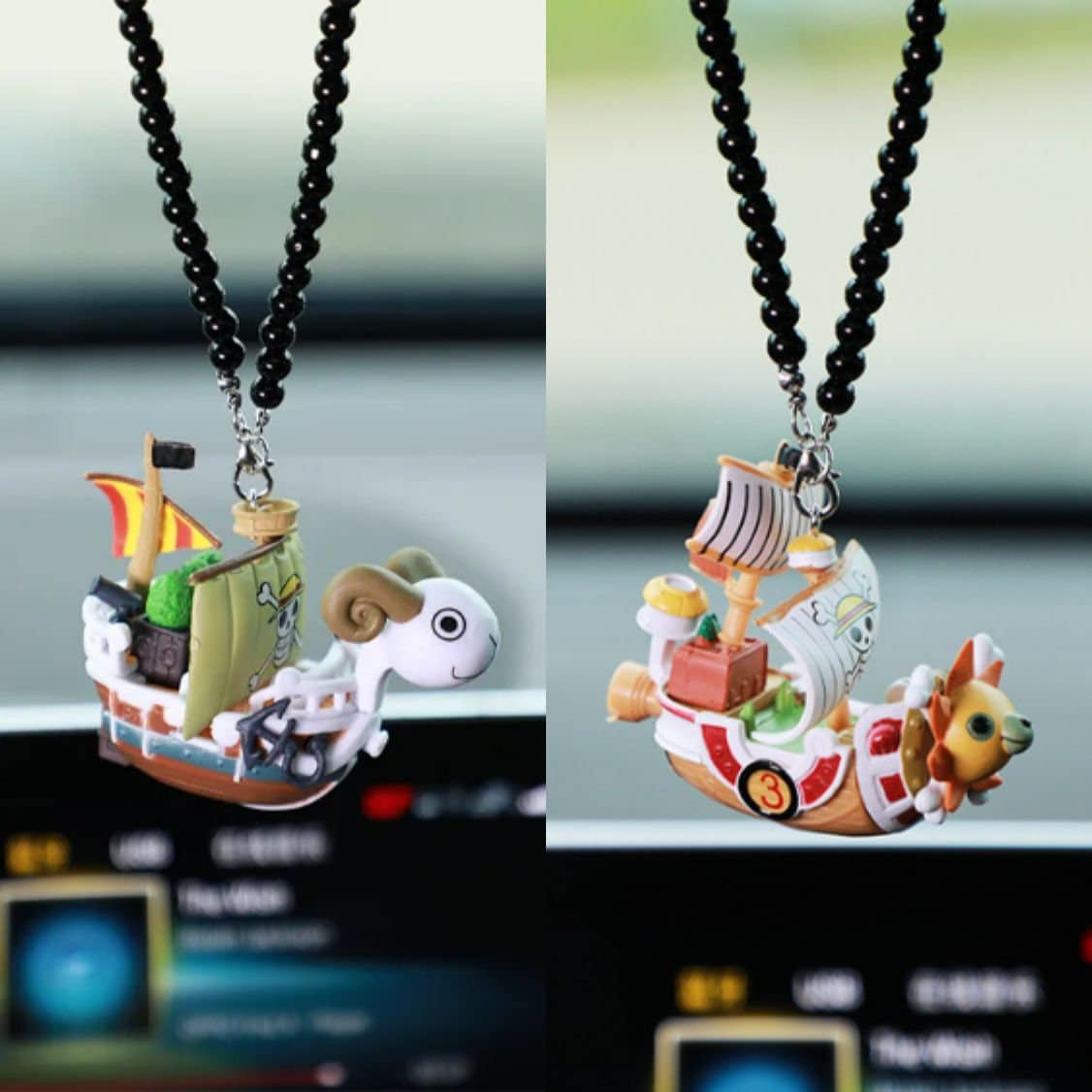 Sunny Grand Pirate Ship and Goat Ship One Piece Car Pendant