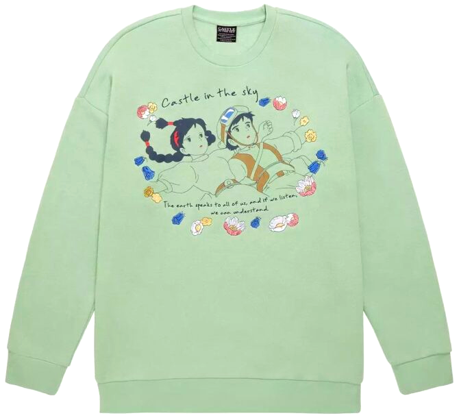 Studio Ghibli Castle in the Sky Sheeta and Pazu Floral Crewneck - BoxLunch Exclusive