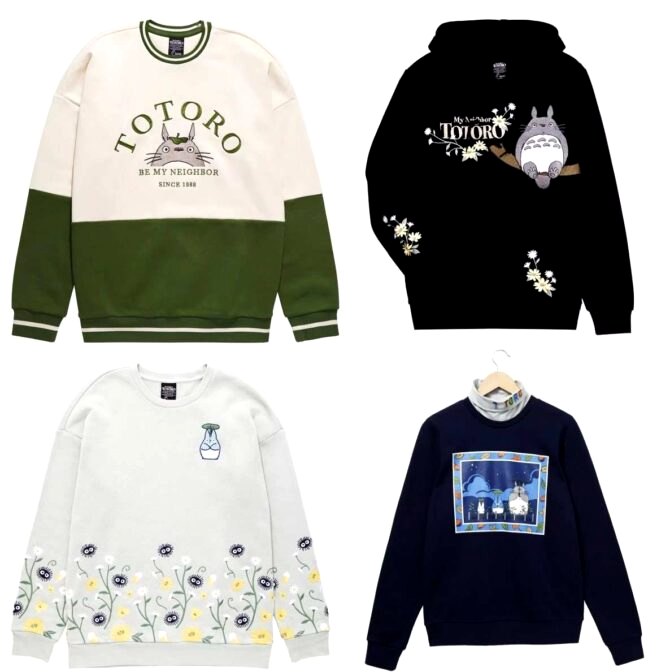 Studio Ghibli My Neighbor Totoro Apparel Clothes Turtlenecks Sweaters Crewnecks