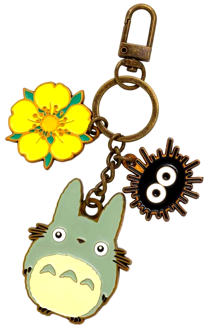 Studio Ghibli My Neighbor Totoro Floral Multi Charm Keychain