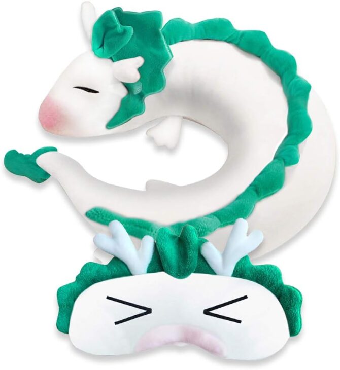 Haku (Dragon Form) Neck Pillow and Sleep Mask - Spirited Away by Studio Ghibli