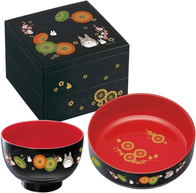 My Neighbor Totoro Traditional Japanese Lacquer Ware - 2 Tier Bento Box