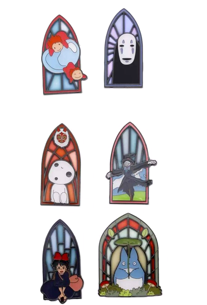 Loungefly Studio Ghibli Stained Glass Portrait Blind Box Enamel Pin