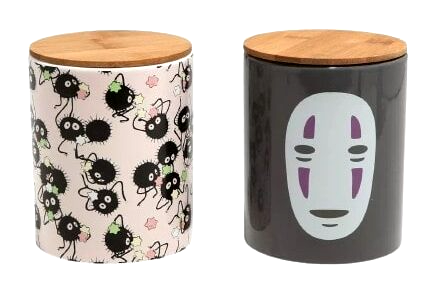 Studio Ghibli Spirited Away Soot Sprites & No-Face Storage Jar Set